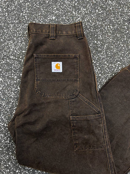Vintage Carhartt WIP bukser jeans arbejdsbukser baggy jeans OG single knee pant i brun i S Small