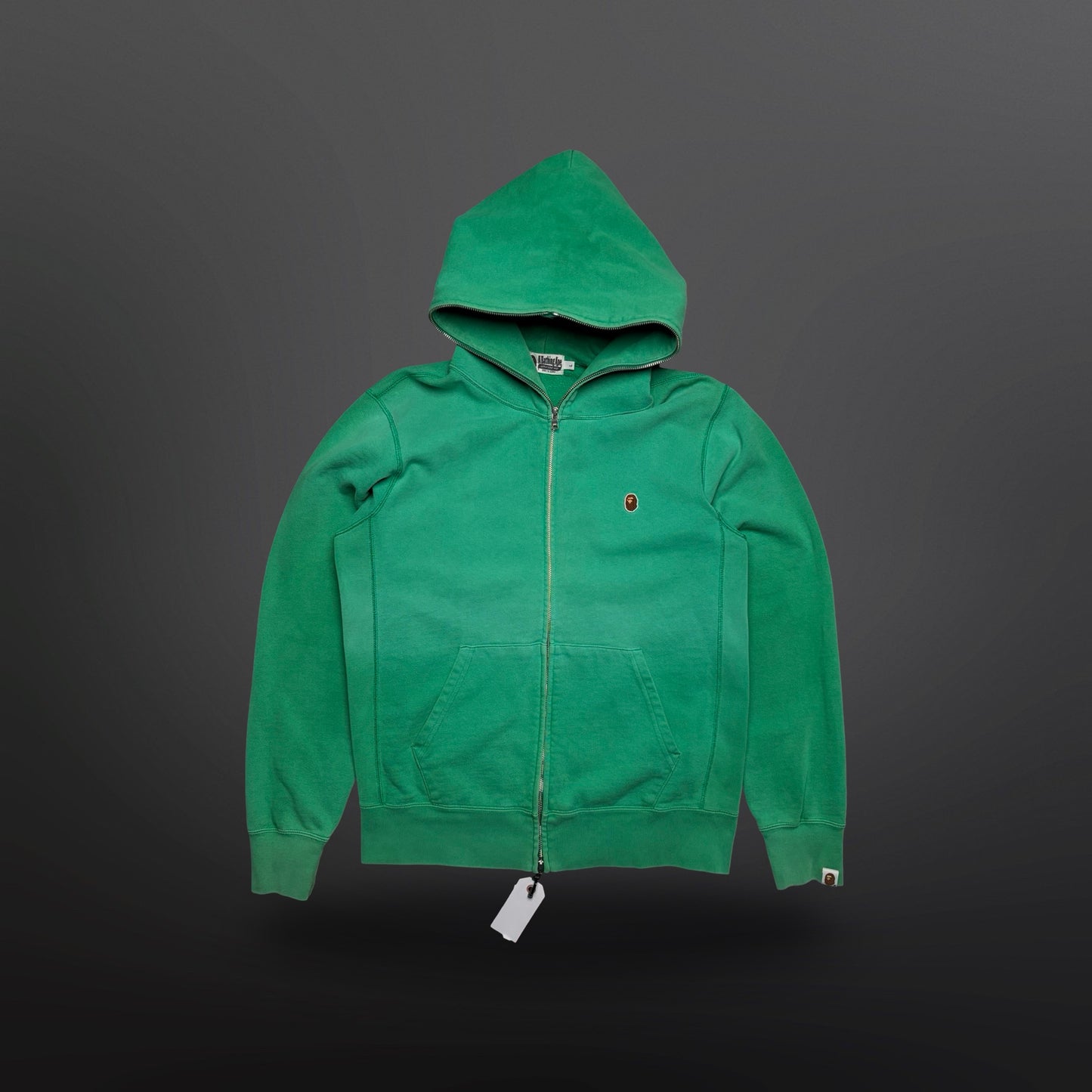 BAPE A Bathing Ape Full Zip Hoodie Grøn – Large (lille i størrelsen)