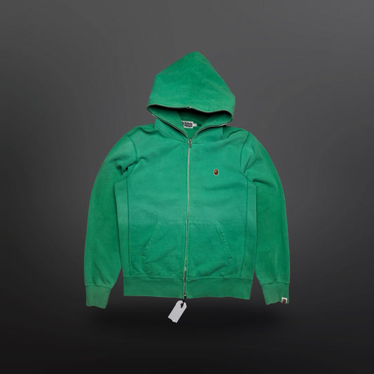 BAPE A Bathing Ape Full Zip Hoodie Grøn – Large (lille i størrelsen)