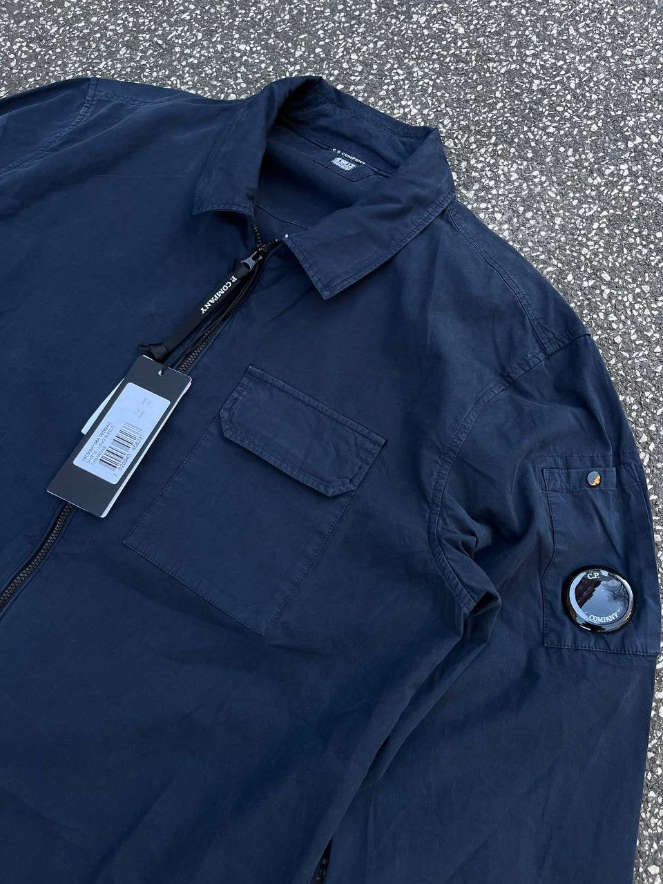 C.P. Company Overshirt Skjorte med Lynlås i Navy Mørkeblå XL Brand New