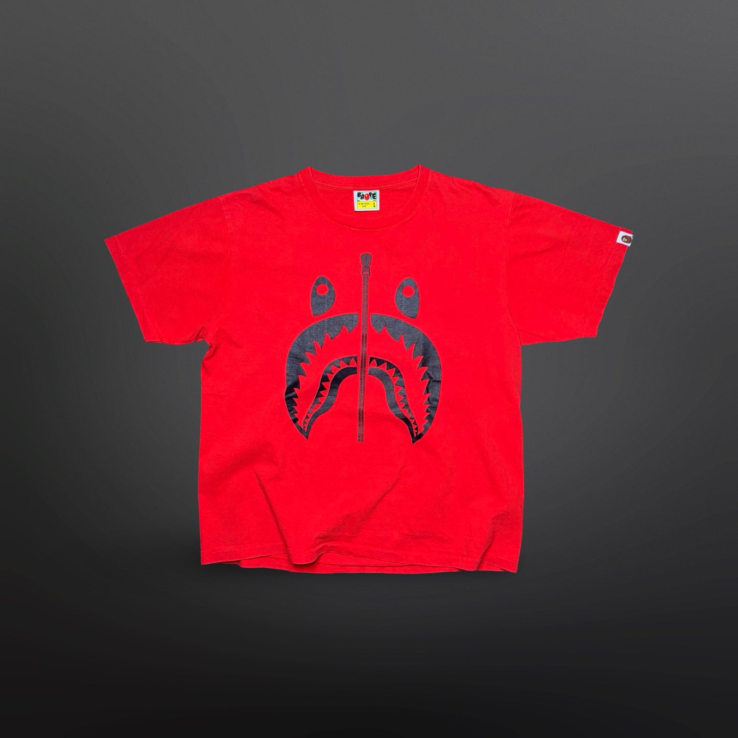 A Bathing Ape Shark Face Tee – Red – Size L