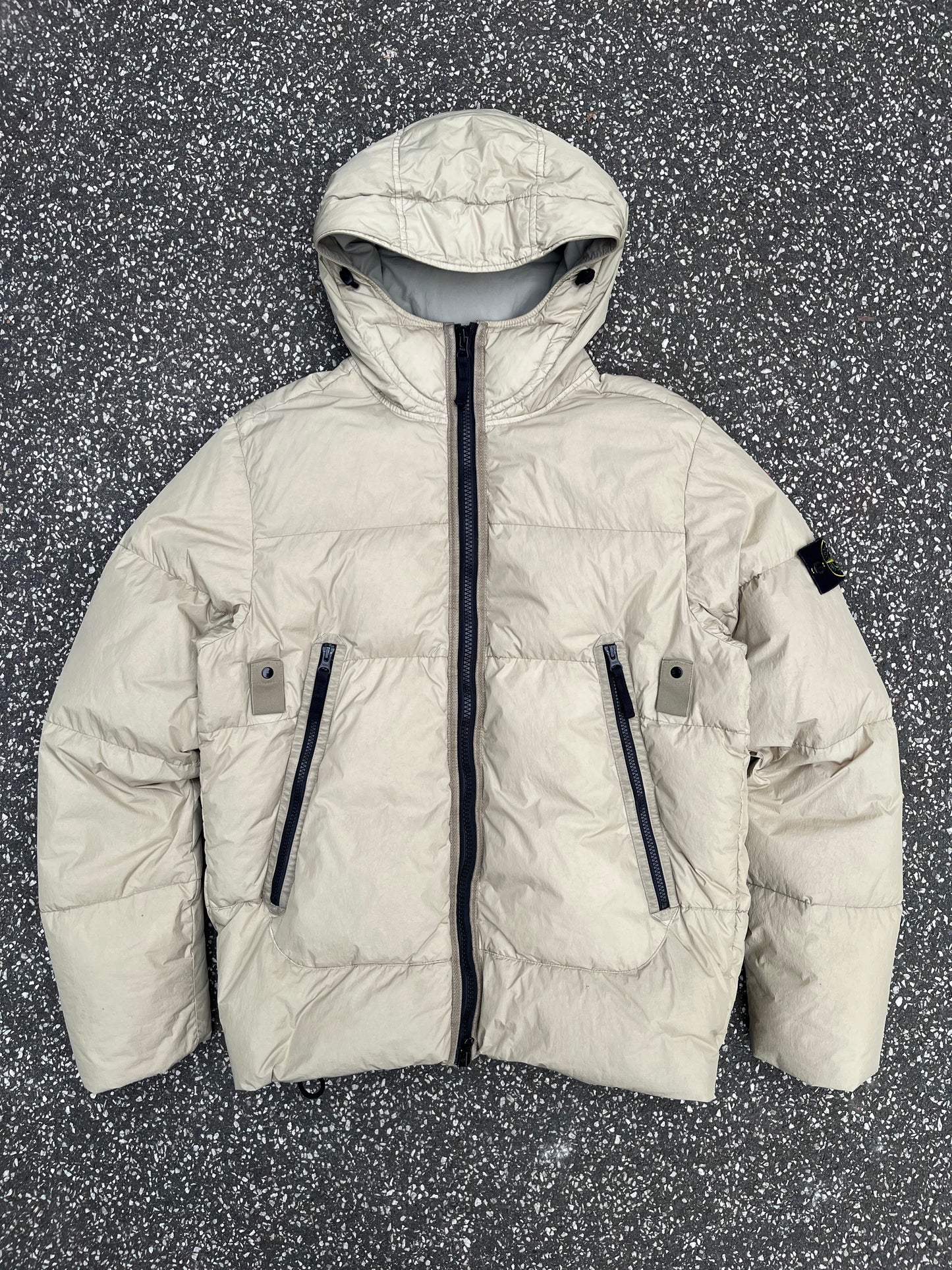 Stone Island Garment Dyed Crinkle Reps Down Jacket L Large