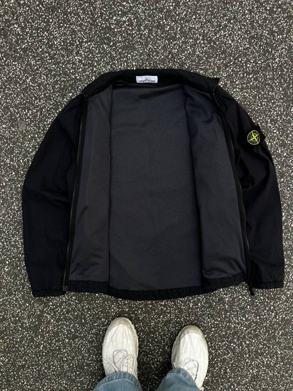 Stone Island Overshirt Skjorte Sommerjakke Overgangsjakke Sort M Medium Brugt Used