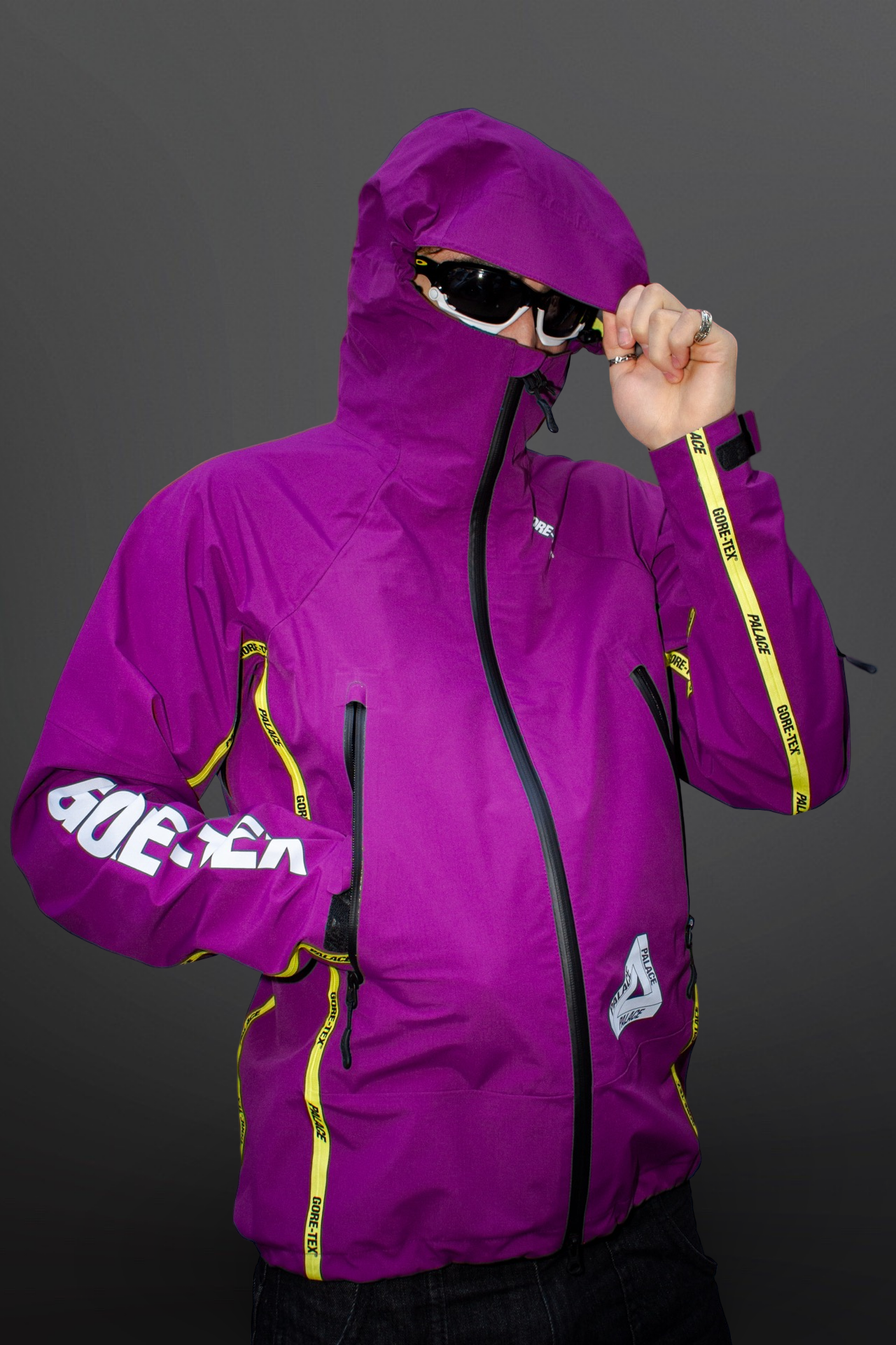 Palace Gore-Tex Skaljakke Regnjakke Lilla M Medium