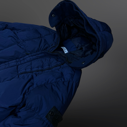 Stone Island Crinkle Reps Down Parka – Navy Str. L