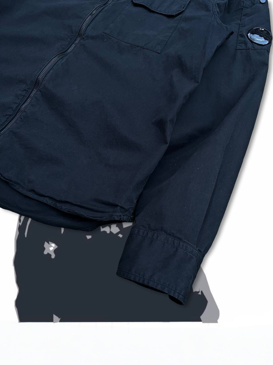 C.P.Company Skjorte Overshirt Zip i Sort Black Brugt Used i L large Herre Mænd i god stand