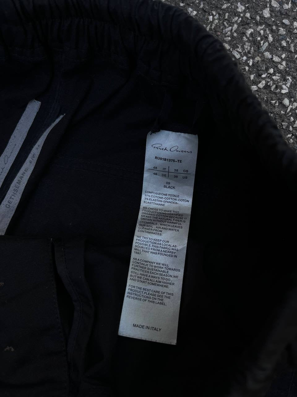 Rick Owens 09 Black Bukser Pants Med Brede Ben 48 Sort Brugt Used