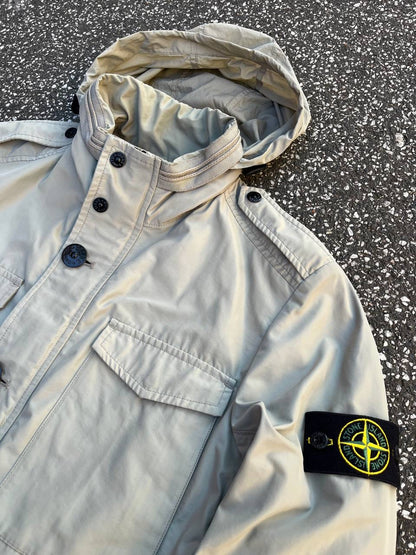 Stone Island Micro Reps David Jakke Beige S Small Brugt Used