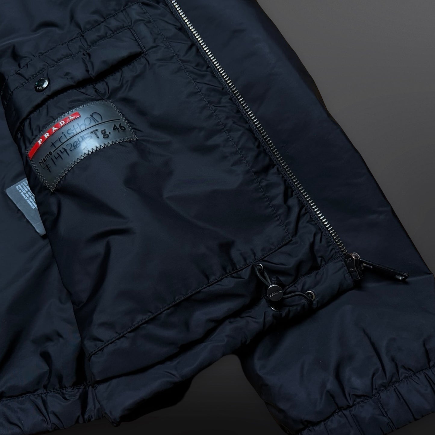 Prada Jacket Jakke Sort Black Str.46 M Medium Forårsjakke