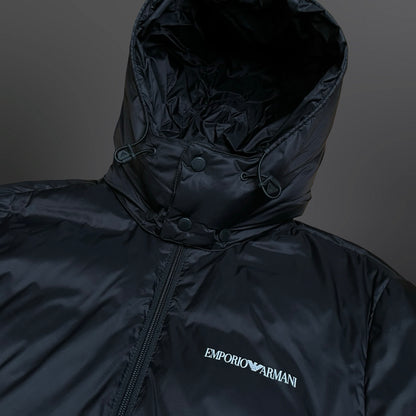 Emporio Armani Down Jacket Puffer Jacket – Sort – Str. Small