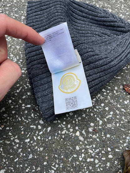 Moncler beanie hat hue i grå One size unisex