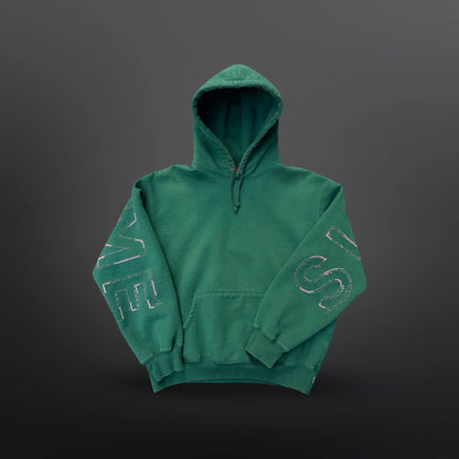 Supreme Frayed Hooded Sweatshirt Green – Medium