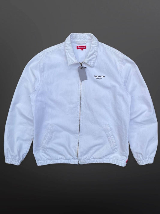 Supreme Canvas Jakke Hvid XL Vintage