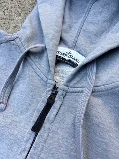Stone Island Full-Zip Hoodie – Grey – Medium
