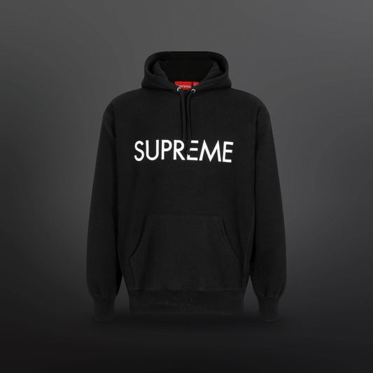 Supreme Capital Hættetrøje Hoodie Sort S Small