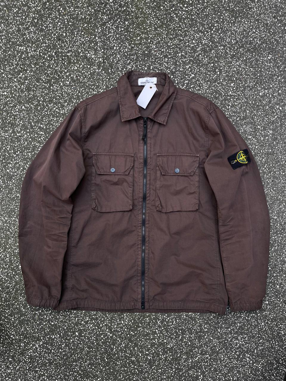 Stone Island overshirt i brun XL