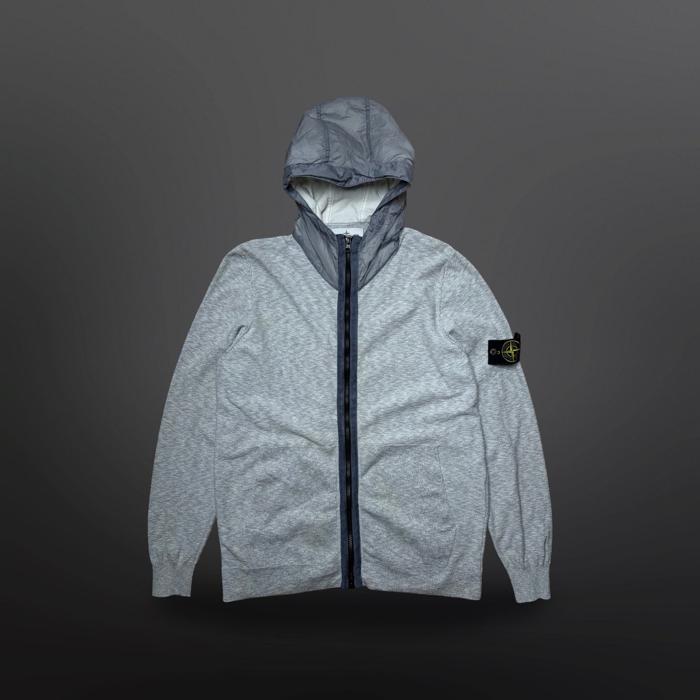 Stone Island Knit Hooded Cardigan – Grey (XL) 6815546B0