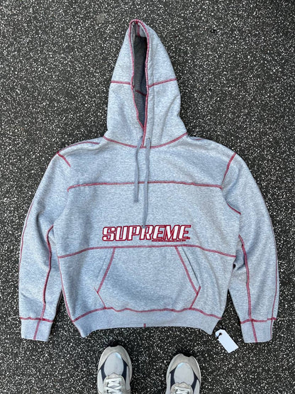 Supreme Hoodie Hættetrøje Grå Grey L Large Mænd Unisex