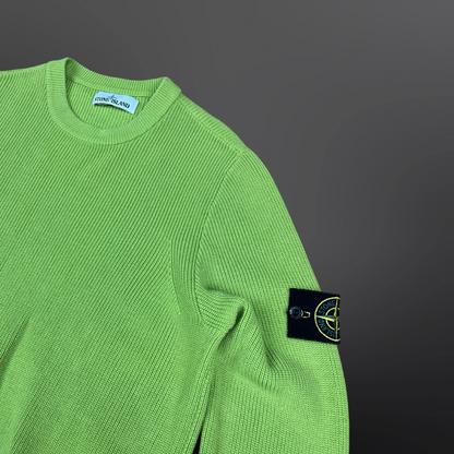 Stone Island Rib Knit Sweater – Grøn – Str. Medium