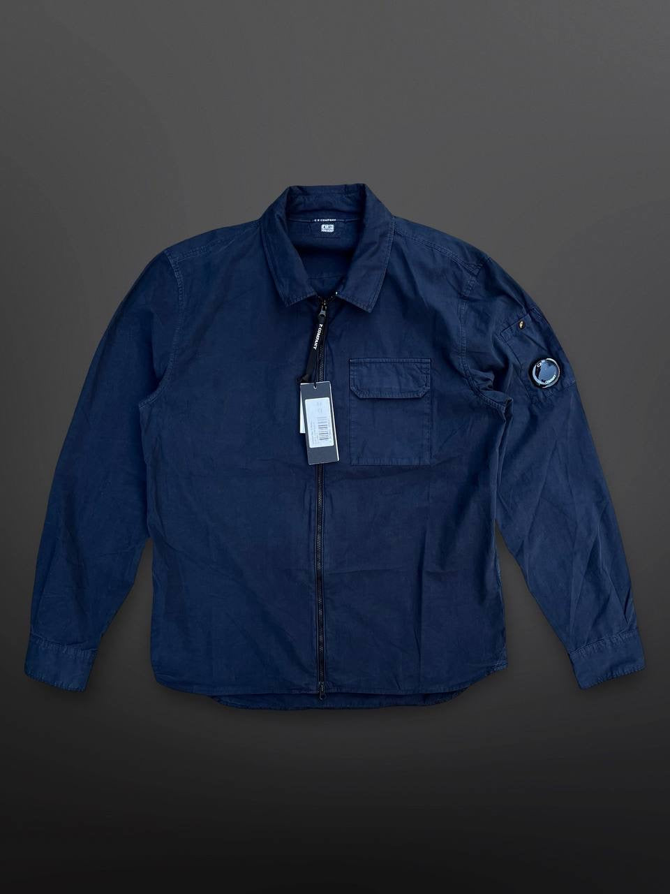 C.P. Company Overshirt Skjorte med Lynlås i Navy Mørkeblå XL Brand New
