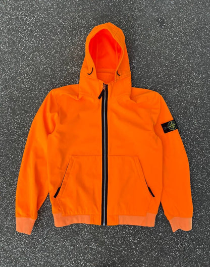 Stone Island Soft Shell R Jacket Sommer Jakke L Large Orange