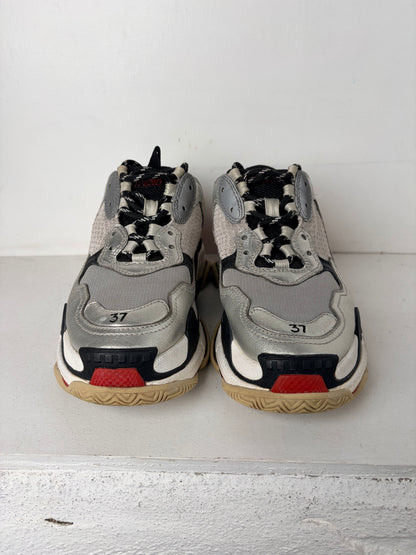 Balenciaga Triple S ‘Silver Red’ – Size 37