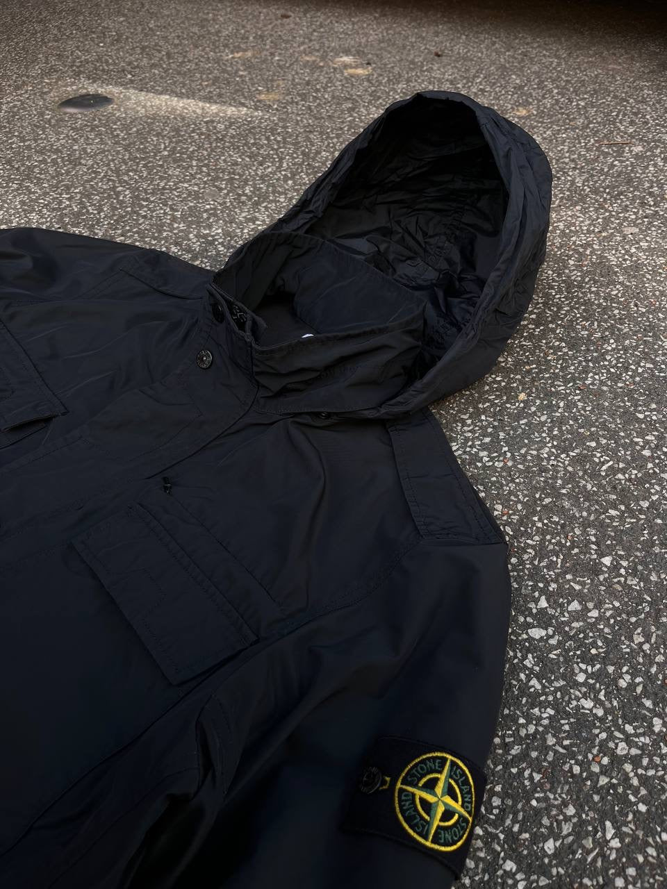 Stone Island Micro Reps Casual Jakke Frakke Coat Klassisk Sort XL Brugt Used