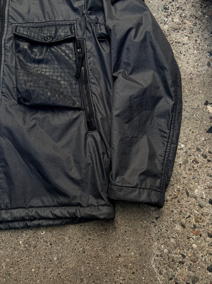 Stone Island Lamy Flock Hooded Jacket – Black – Size S