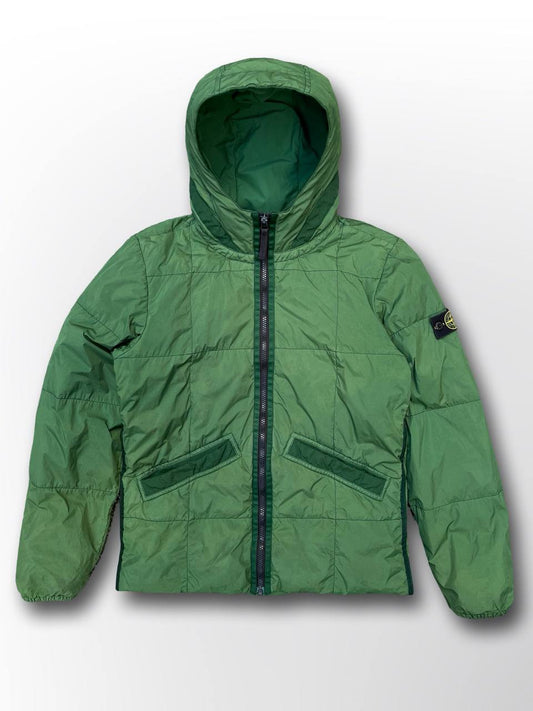 Brugt Used Puffer vinter jakke Stone Island i grøn S XS 164cm