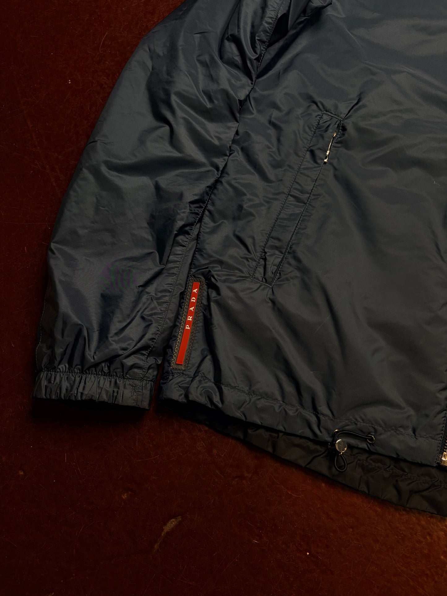 Prada Reversible Hooded Nylon Jacket – Navy / Blue – Medium