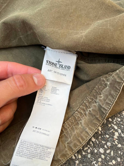 Stone Island Overshirt Skjorte Med Lynlås Brun Brown L Large 5915109KN