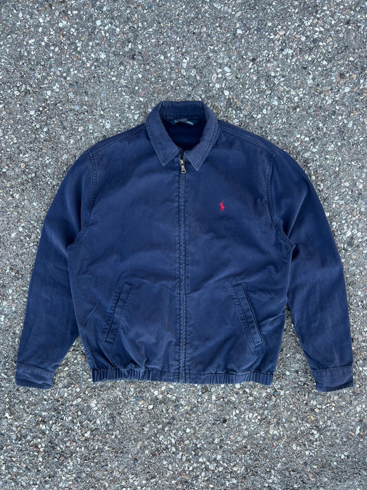Vintage Polo Ralph Lauren Harrington jakke i mørkeblå marineblå S Small