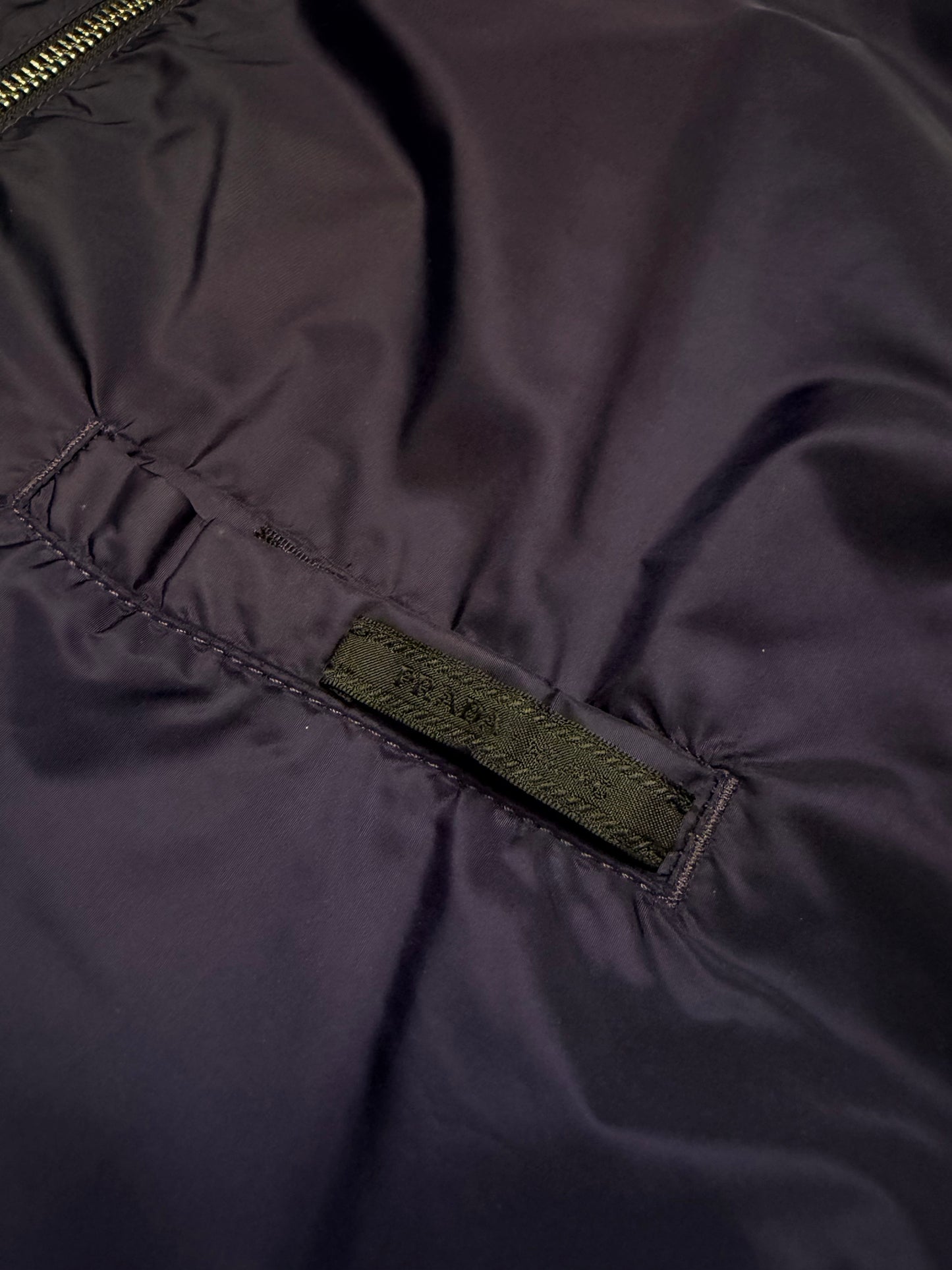 Prada Reversible Jakke – XL – Stribet / Navy Windbreaker