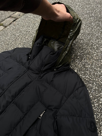 Moncler Guerin Vinterjakke Reversible Vendbar Puffer Sort Grøn M Medium