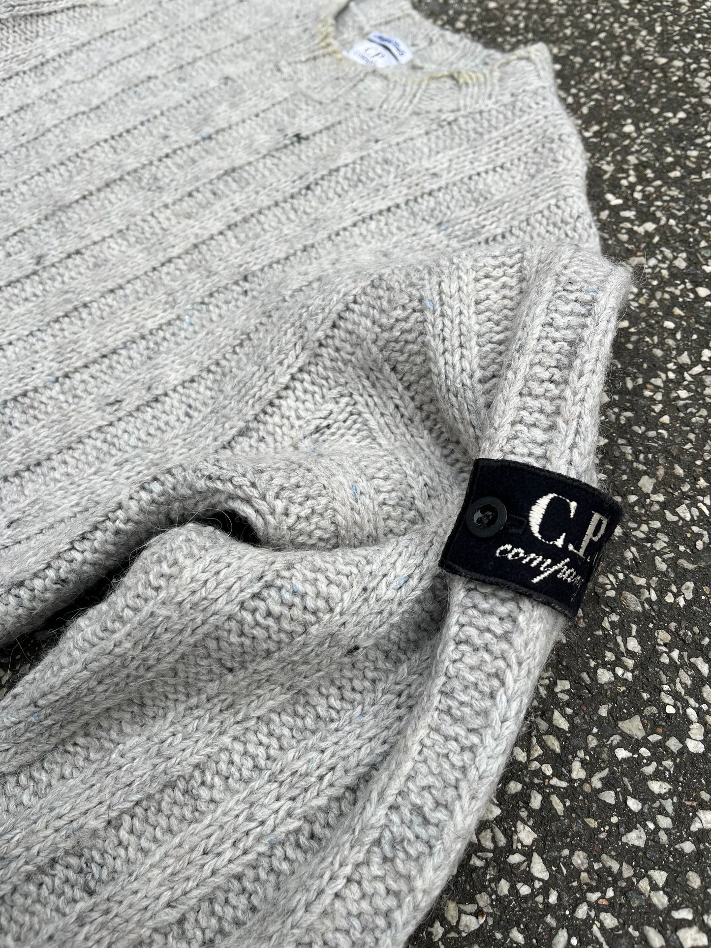C.P. Company Vintage Wool Knit – 90’s Grey, Small
