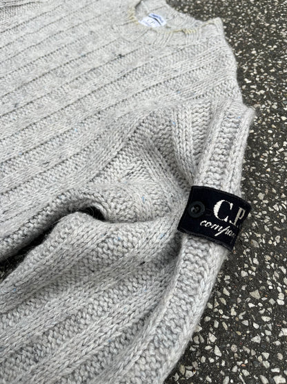 C.P. Company Vintage Wool Knit – 90’s Grey, Small