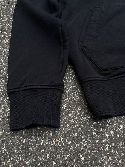 Stone Island Zip Up Hoodie Hættetrøje Med Lynlås Sort Black S Small 101564251