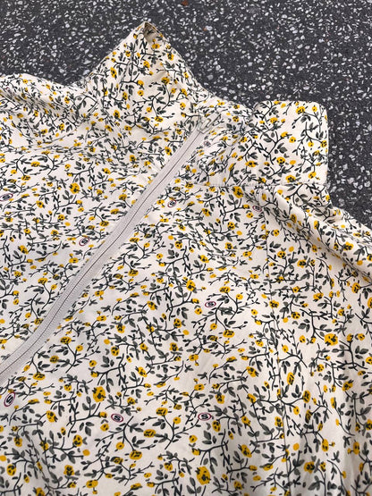Supreme Sommerjakke Windbreaker Flowers Box Logo L Large Beige