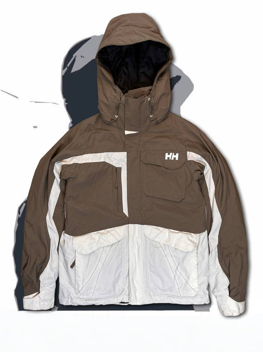 Brugt Used Skijakke Helly Hansen i Brun med Hvide detaljer i M medium dame eller S small herre unisex