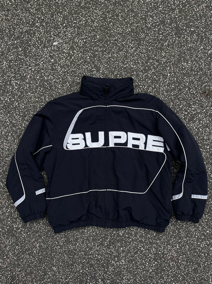 Supreme S Paneled Track Jacket Sort, Str. L