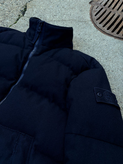 Stone Island Ghost Piece Wool Down Jacket – Navy – Medium Dunjakke