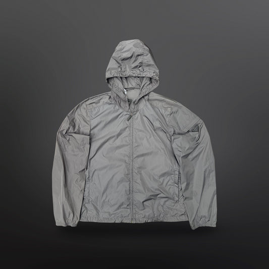Prada Technical Nylon Windbreaker Jacket – Grey – XL