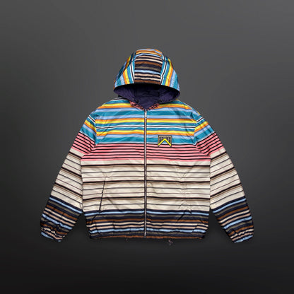 Prada Reversible Jakke – XL – Stribet / Navy Windbreaker