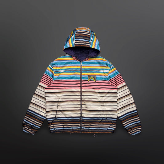 Prada Reversible Jakke – XL – Stribet / Navy Windbreaker