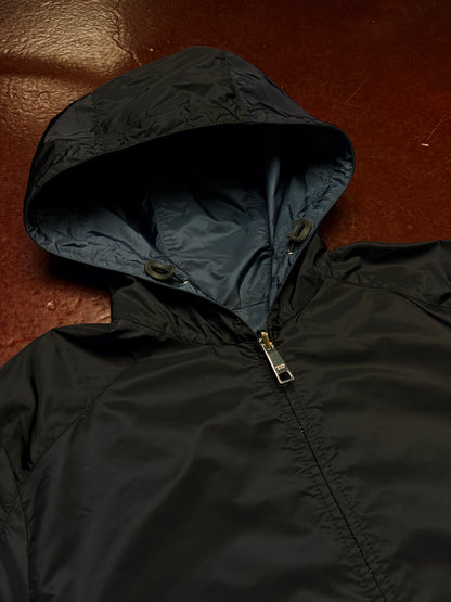 Prada Reversible Hooded Nylon Jacket – Navy / Blue – Medium
