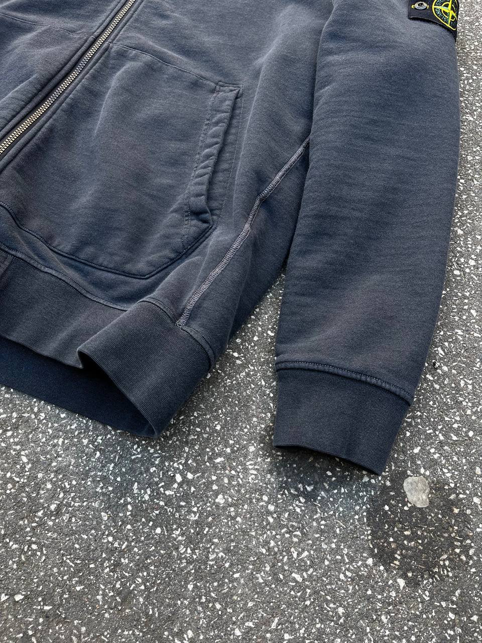 Stone Island Zip up Hoodie Hættetrøje i XXL Mørkegrå