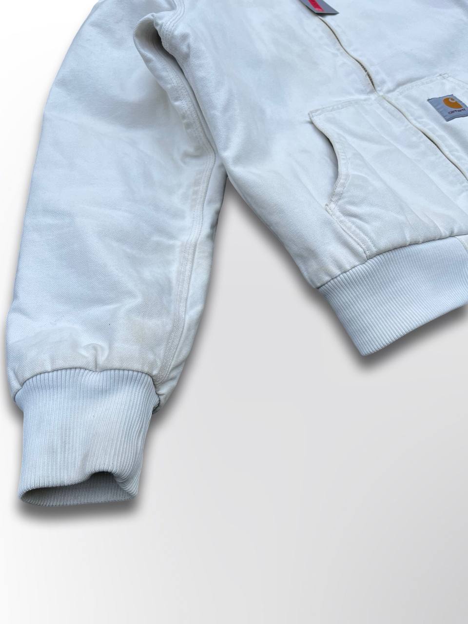 Brugt Used Carhartt Active Vinter Jacket Carhartt WIP i Hvid Farve S Small herre med Fleece 3M Insulation
