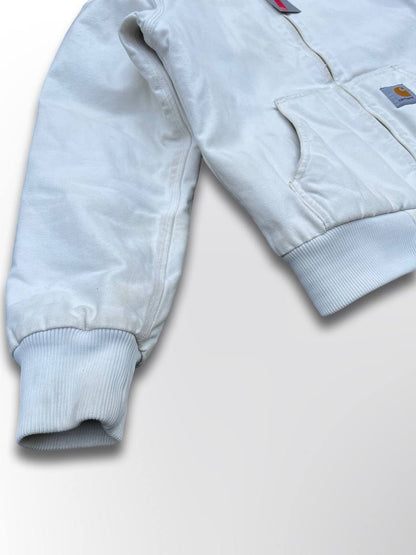 Brugt Used Carhartt Active Vinter Jacket Carhartt WIP i Hvid Farve S Small herre med Fleece 3M Insulation