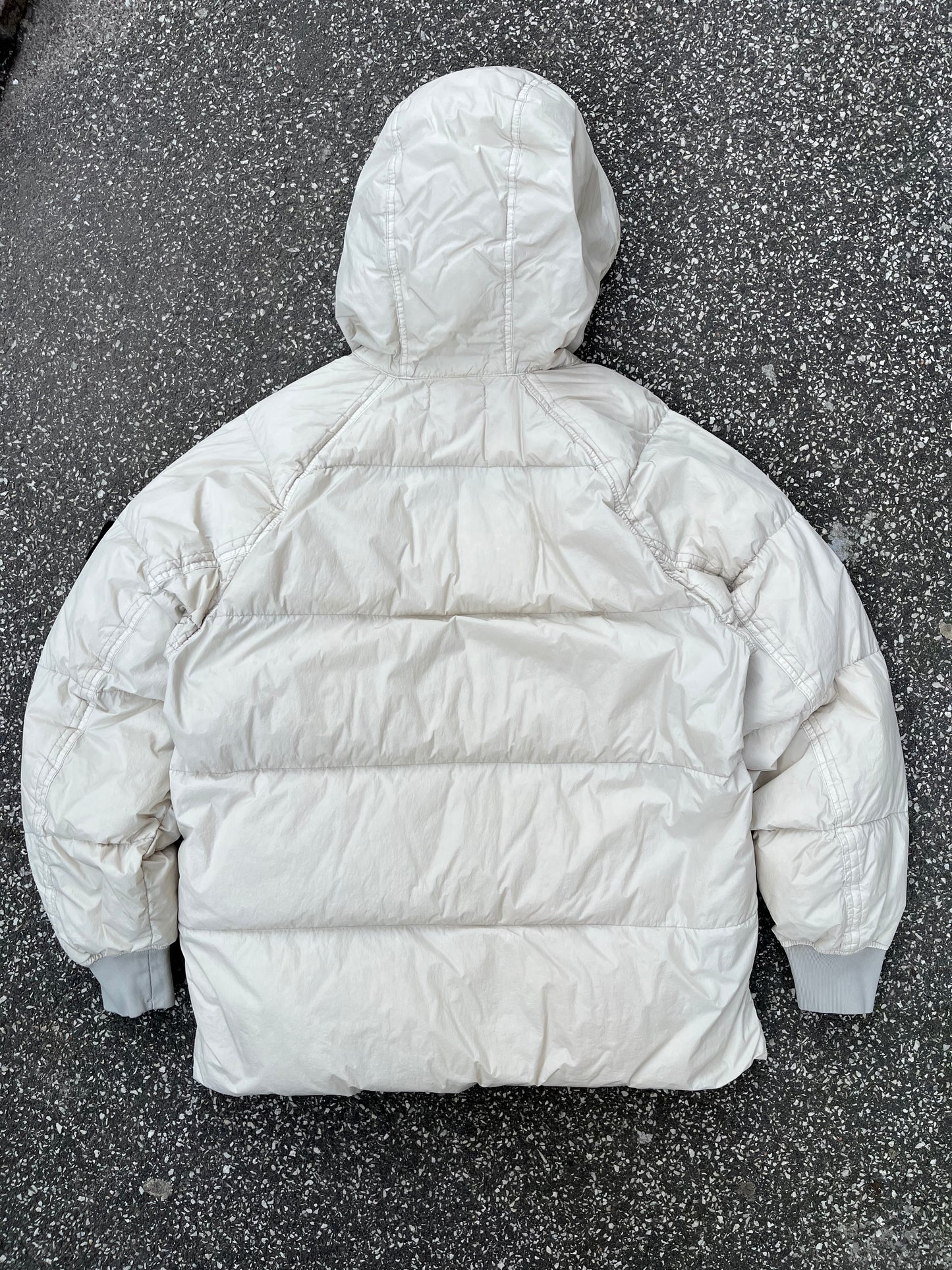 Stone Island Crinkle Reps NY Down Jacket Off White Str. Large