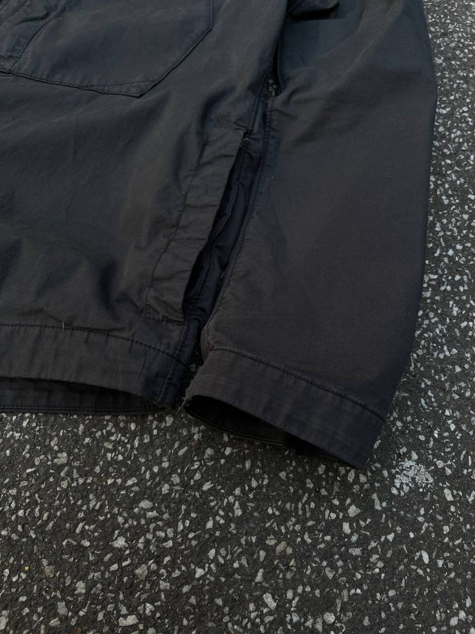 Stone Island Jakke Supima Cotton Twill Stretch TC L Large Grå Grey Jacket Brugt Used